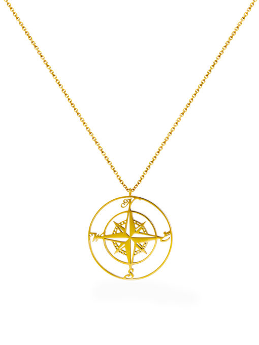 COMPASS KETTE GOLD ICRUSH Gold/Silver/Rosegold