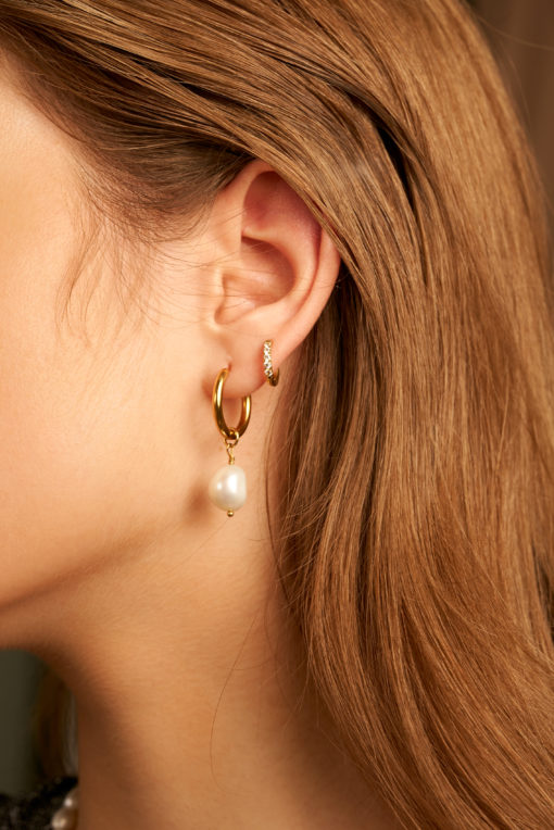 Modern Pearl EAR RINGS GOLD ICRUSH Gold/Silver/Rose Gold