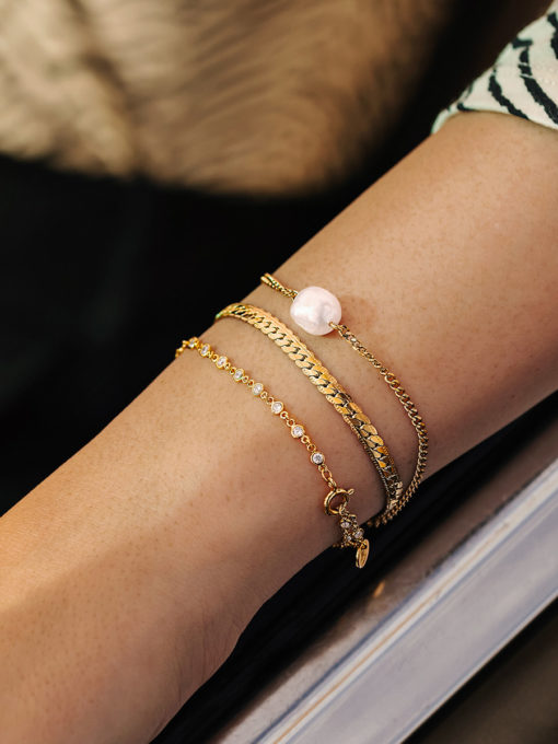 Modern Pearl Armband Silber ICRUSH Gold/Silver/Rosegold