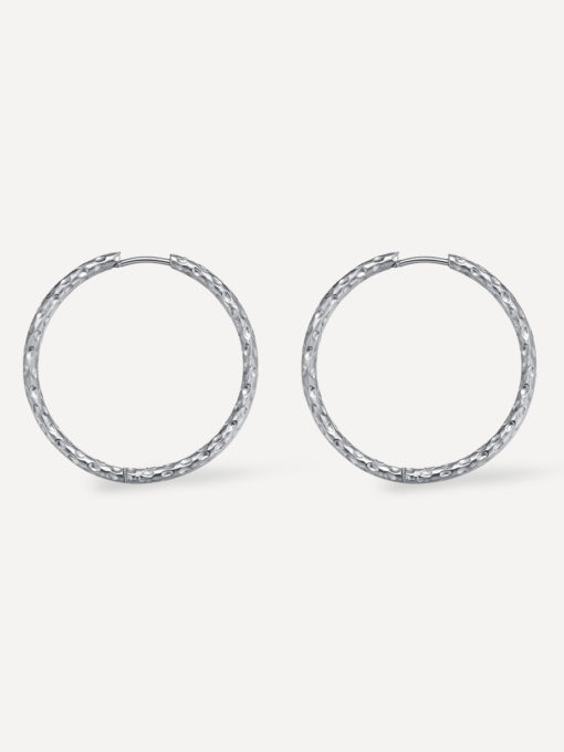 TEXTURED HOOPS MEDIUM OHRRINGE SILBER ICRUSH Gold/Silver