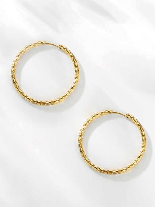 TEXTURED HOOPS LARGE OHRRINGE SILBER ICRUSH Gold/Silver/Rosegold
