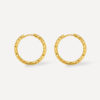 TEXTURED HOOPS MEDIUM OHRRINGE SILBER ICRUSH Gold/Silver