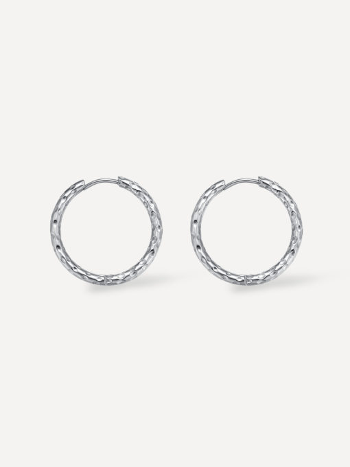 TEXTURED HOOPS MEDIUM OHRRINGE SILBER ICRUSH Gold/Silver