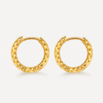 TEXTURED HOOPS SMALL EARRINGS GOLD