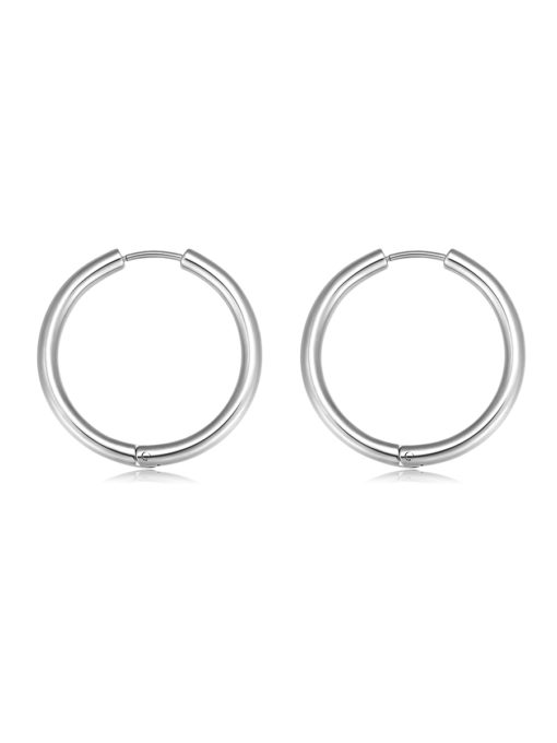 GLOSSY HOOPS EAR RINGS SILVER ICRUSH Gold/Silver/Rose Gold