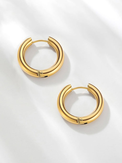 GLOSSY HOOPS Medium Earrings Gold ICRUSH Gold/Silver/Rose Gold