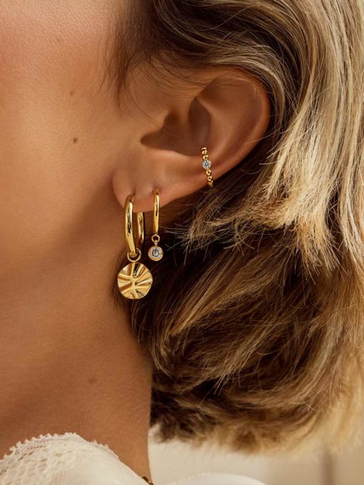 Cherish Gold ICRUSH Earrings Gold/Silver/Rose Gold