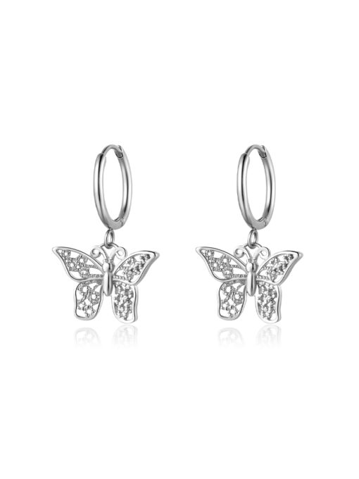 Butterfly Ohrringe Silber ICRUSH Gold/Silver