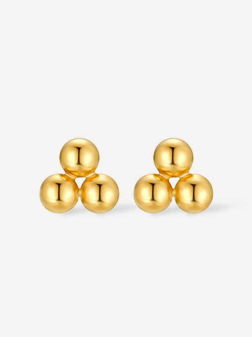 Trio dot stud earrings gold ICRUSH gold/silver/rose gold