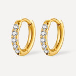 CRYSTALIZED SHINE HOOP SMALL Earrings Gold