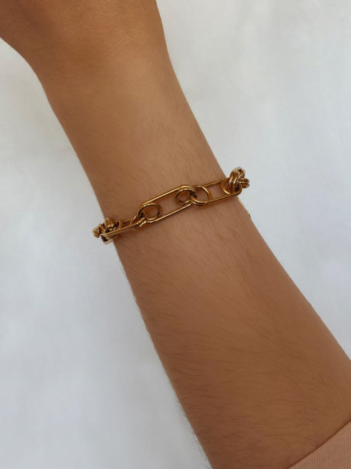 Safety Pin Link ARMBAND Gold ICRUSH Gold/Silver/Rosegold