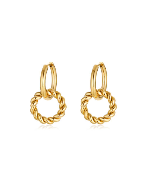 Twirl Hoop Earrings Gold ICRUSH Gold/Silver/Rose Gold