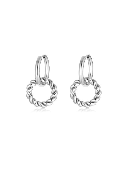 Twirl Hoop Earrings Silver ICRUSH Gold/Silver/Rose Gold