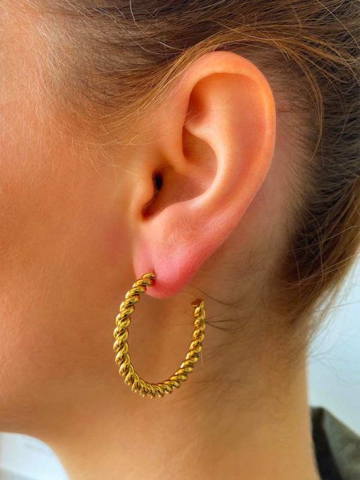Twirl Large Earrings Gold ICRUSH Gold/Silver/Rose Gold