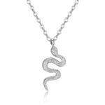 Snake Pendant Kette Silber