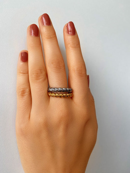 TWIRL Ring Silber ICRUSH Gold/Silver/Rosegold