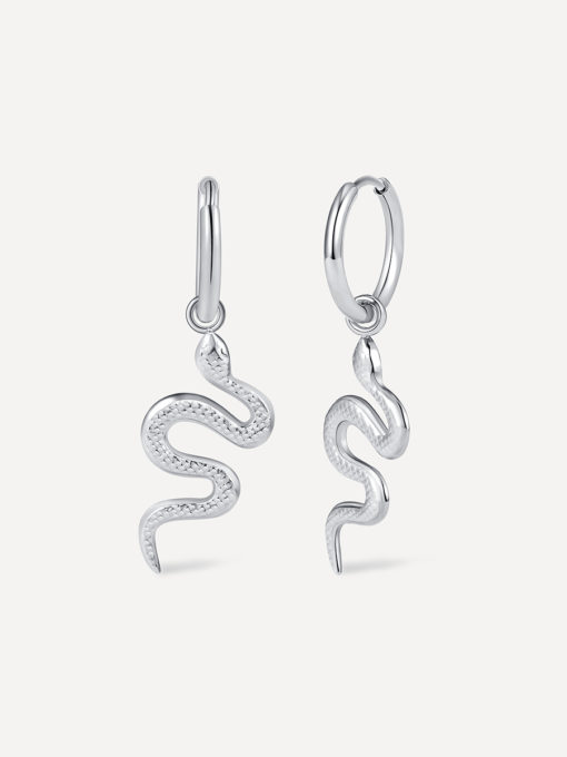Snake Ohrringe Silber ICRUSH Gold/Silver
