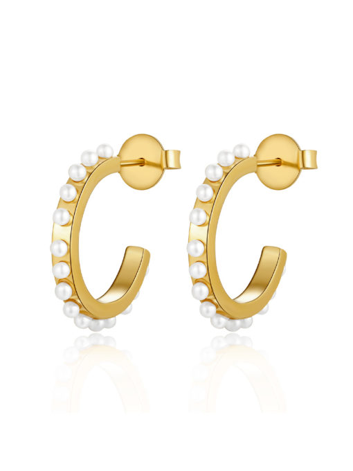 CALM PEARL Gold ICRUSH Earrings Gold/Silver/Rose Gold