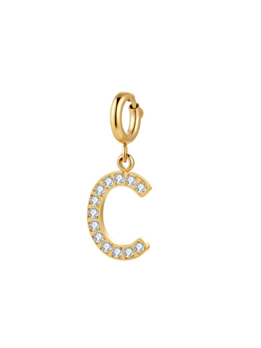 Initial Charm - C ICRUSH Gold/Silver/Rose Gold