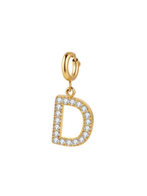 Initial Charm - D ICRUSH Gold/Silver/Rose Gold
