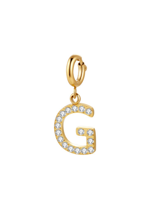 Initial Charm - G ICRUSH Gold/Silver/Rosegold