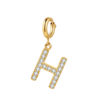 Initial Charm - H ICRUSH Gold/Silver