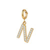 Initial Charm - N ICRUSH Gold/Silver