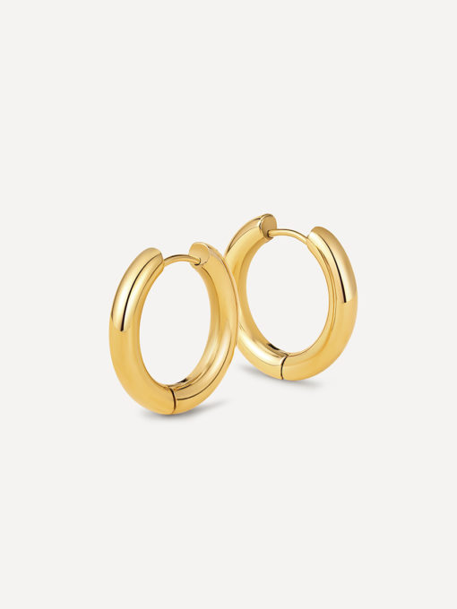 GLOSSY HOOPS Medium Earrings Gold ICRUSH Gold/Silver/Rose Gold