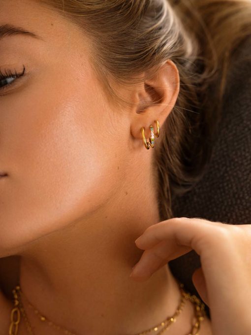 Evoking Gold ICRUSH Earrings Gold/Silver/Rose Gold