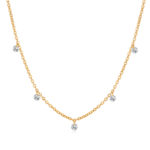 Sparkling Drop Chain Gold