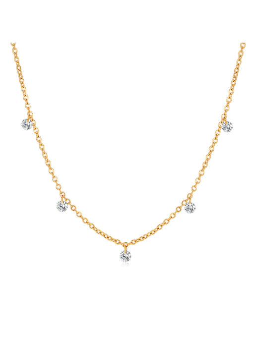 Sparkling Drop Kette Gold ICRUSH Gold/Silver