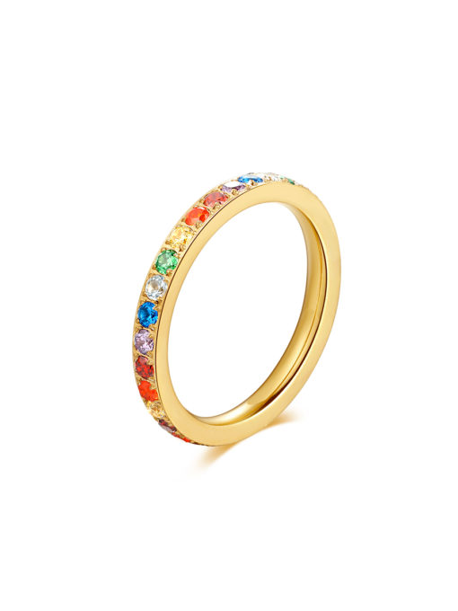 Rainbow Shine Ring Gold ICRUSH Gold/Silver/Rose Gold