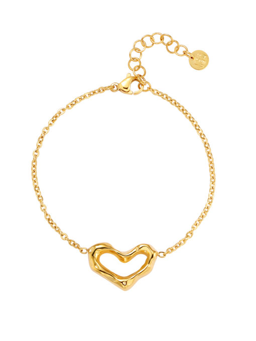 Hollow Heart ARMBAND Gold ICRUSH Gold/Silver/Rosegold