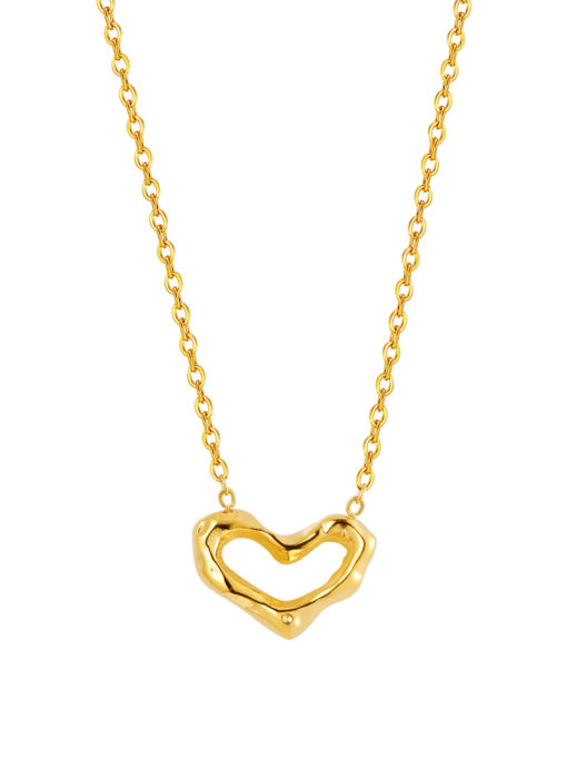 Hollow Heart Kette Gold ICRUSH Gold/Silver/Rosegold