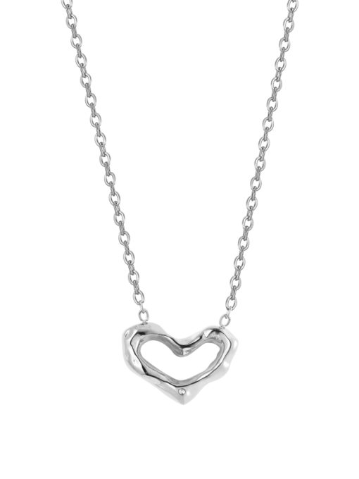 Hollow Heart Kette Silber ICRUSH Gold/Silver/Rosegold