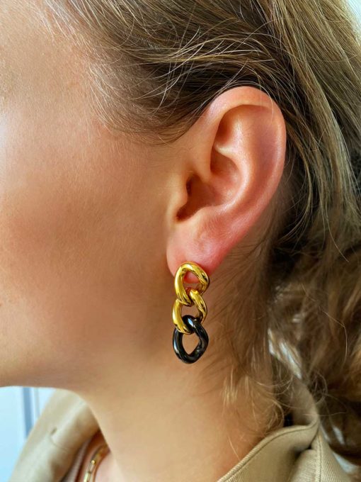 Unique One Gold ICRUSH Earrings Gold/Silver/Rose Gold