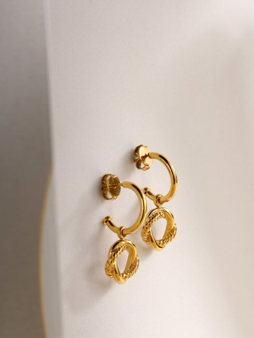 Mingle Earrings Gold ICRUSH Gold/Silver/Rose Gold
