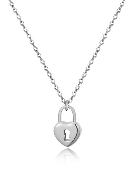 Heart Lock Chain Silver ICRUSH Gold/Silver/Rose Gold