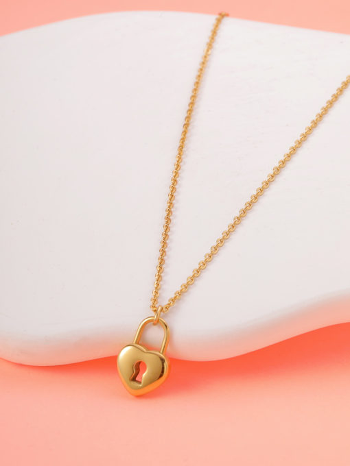 Heart Lock Chain Gold ICRUSH Gold/Silver/Rose Gold