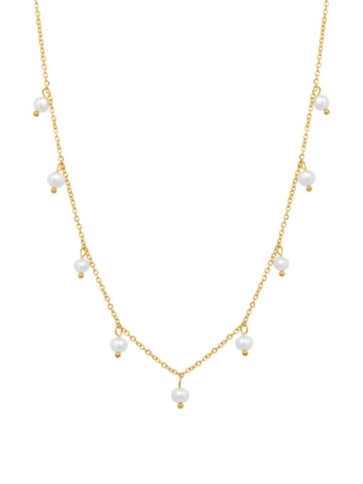 Pearl Drop Kette Gold ICRUSH Gold/Silver