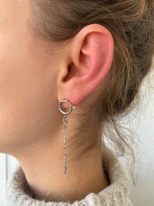 Simple Chain Earrings Silver ICRUSH Gold/Silver/Rose Gold
