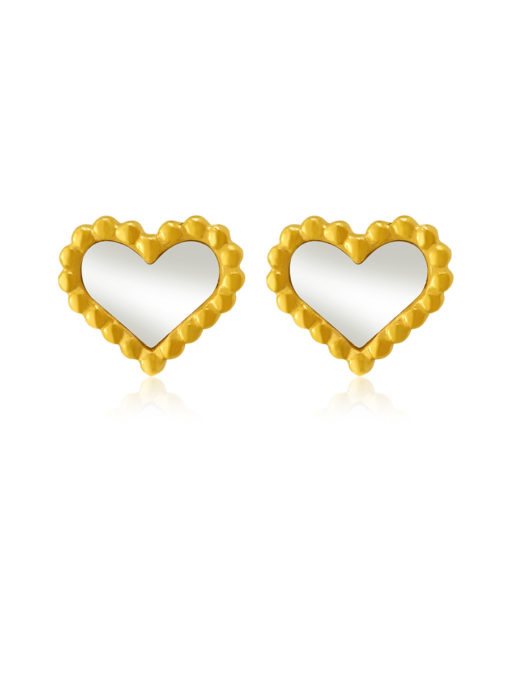 Shell Heart Earrings Gold ICRUSH Gold/Silver/Rose Gold