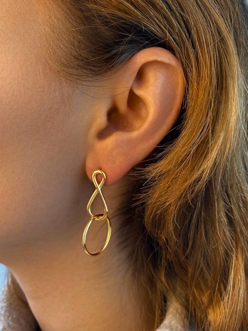 Infinite hoop earrings gold ICRUSH gold/silver/rose gold