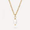 Simple Pearl Pendant Kette Gold ICRUSH Gold/Silver