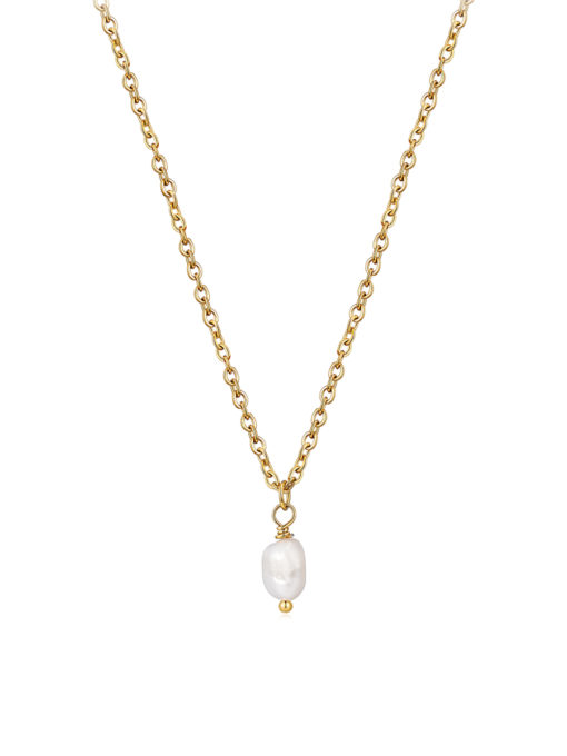 Simple Pearl Pendant Kette Gold ICRUSH Gold/Silver/Rosegold