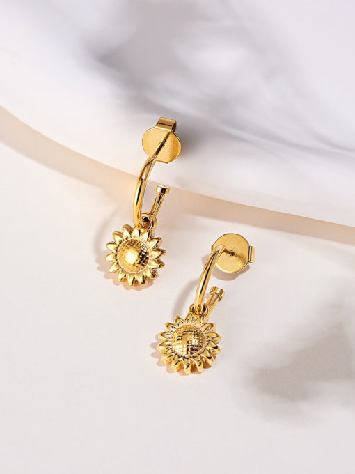 Sunflower Gold ICRUSH Earrings Gold/Silver/Rose Gold