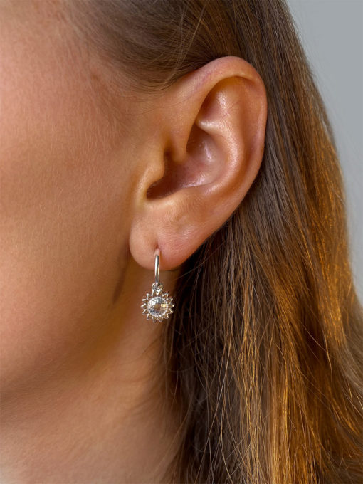 Sunflower Earrings Silver ICRUSH Gold/Silver/Rose Gold