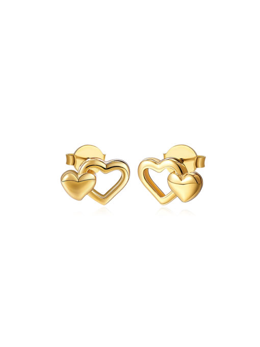 Heart by Heart Ohrringe Gold ICRUSH Gold/Silver/Rosegold