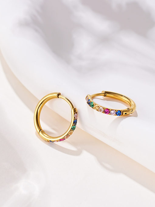 Magic Rainbow Earrings Gold ICRUSH Gold/Silver/Rose Gold