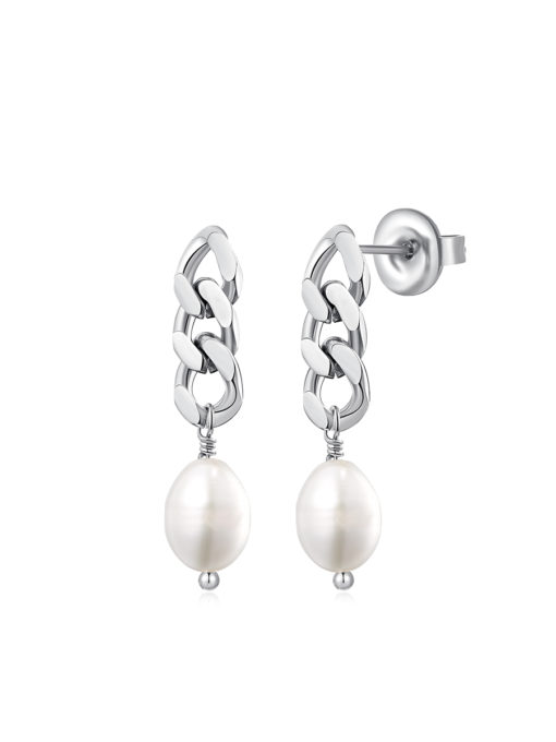 CHUNKY Pearl Earrings Silver ICRUSH Gold/Silver/Rose Gold